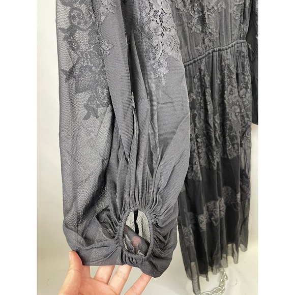 We Are HAH Royal HAHness Lace Maxi Dress Black Women's XS/S - Picture 14 of 16